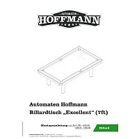 Automaten Hoffmann Billardtisch "Excellent in Grau" Modell 2020