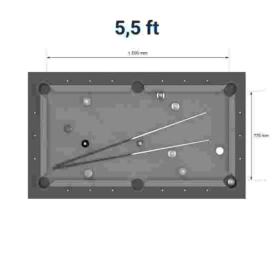 Bison Billard- und Esstisch Dolce Vita in Hamilton White 5 ft = 184x106 cm, Königsblau
