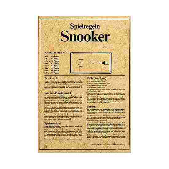 Deluxe-Spielregeln A4-Format SNOOKER