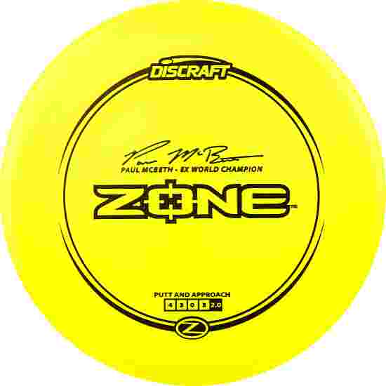 Discraft Zone, Paul McBeth, Z Line, Putter, 4/3/0/3 175 g, Transparent Neon Yellow