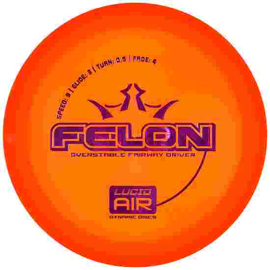 Dynamic Discs Felon, Lucid Air, Fairway Driver, 9/3/0,5/4 Orange-Metallic Pink 157 g