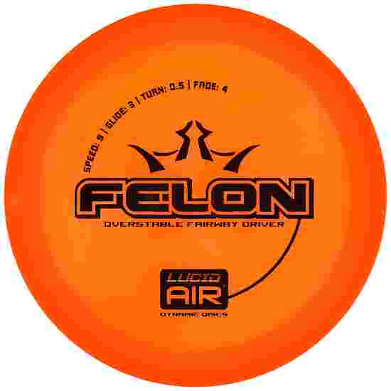 Dynamic Discs Felon, Lucid Air, Fairway Driver, 9/3/0,5/4 Orange-Black 159 g