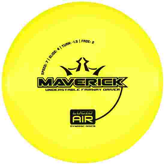 Dynamic Discs Maverick, Lucid Air, Fairway Driver, 7/4/-1,5/2 150-155 g, Yellow-Black 152 g