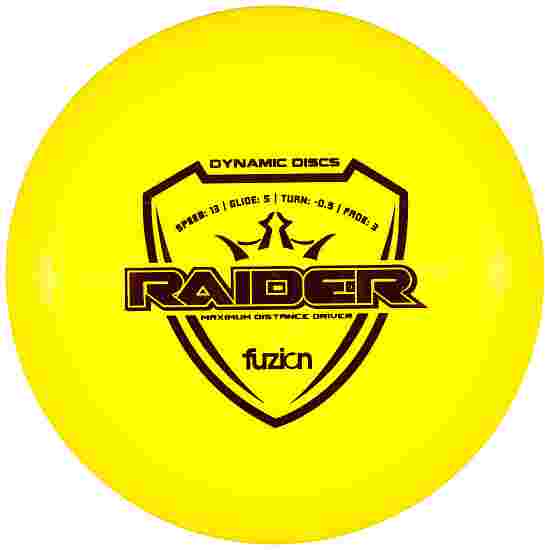 Dynamic Discs Raider, Fuzion, Distance Driver, 13/5/-0,5/3 Yellow-Metallic Red 172 g