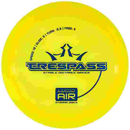 Dynamic Discs Trespass, Lucid Air, Distance Driver, 12/5/-0,5/3 Yellow-Metallic Blue 160 g
