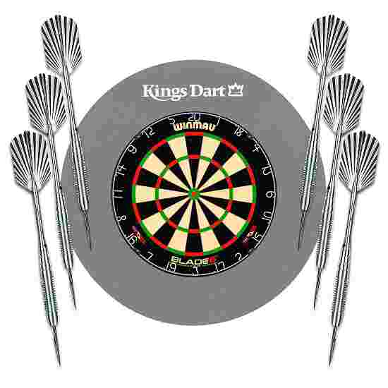 Kings Dart Dart-Set &quot;Two&quot; Winmau Dartboard Blade 6 Grau