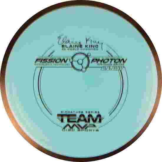 MVP Disc Sports Photon, Fission, Elaine King, Distance Driver, 11/5/-1.5/2.5 155 g, Blue
