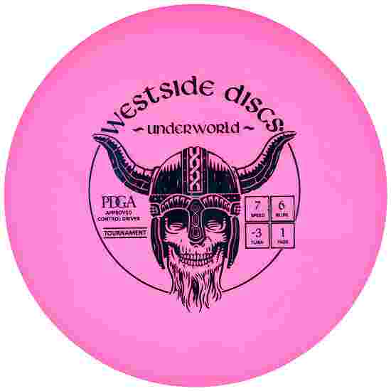 Westside Discs Underworld, Tournament, Fairway Driver, 7/6/-3/1 170-175 g, Pink-Metallic Turquoise 171 g