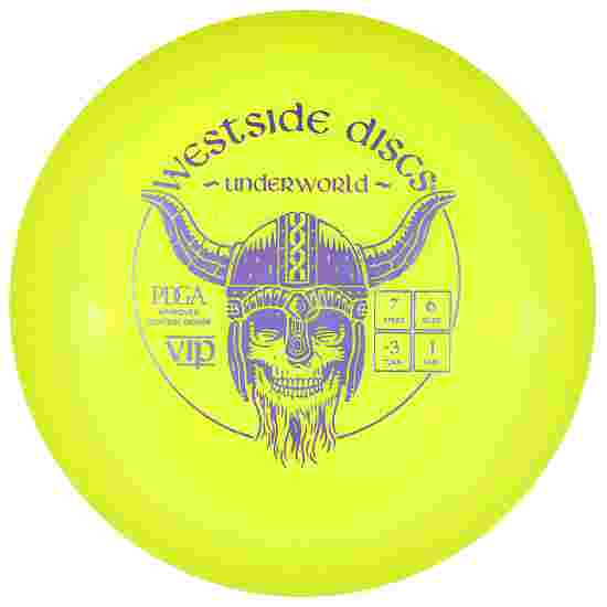 Westside Discs Underworld, VIP, Fairway Driver, 7/6/-3/1 Glitter Yellow-Metallic Lavender 171 g