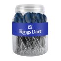 Kings Dart Steeldartpfeile „Turnier“, 20 g Blau-Gelb