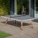 Cornilleau Tischtennisplatte Outdoor "Lifestyle" mit Stoffnetz White Frame, Lightgreystone, ohne Linie