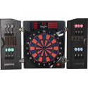 Kings Dart Elektronische Dartscheibe Cabinett, mit 211 Spielvarianten, bis 8 Spieler Blau-Rot