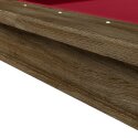 Bison Billard- und Esstisch Dolce Vita Teak-Holz 5 ft = 184x106 cm, Rot