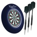Kings Dart Dartscheiben Set "Vision-LED" Professional (Zahlenring Metall), Blau