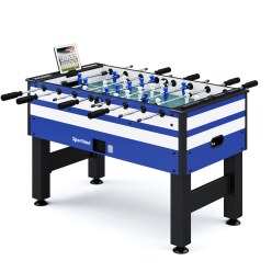 Sportime® Tischkicker &quot;Connect & Play&quot; Vereins-Edition Blau-Weiß